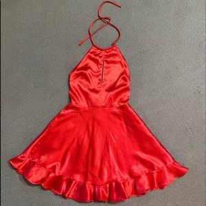 Red party dress - size small.  Worn once.